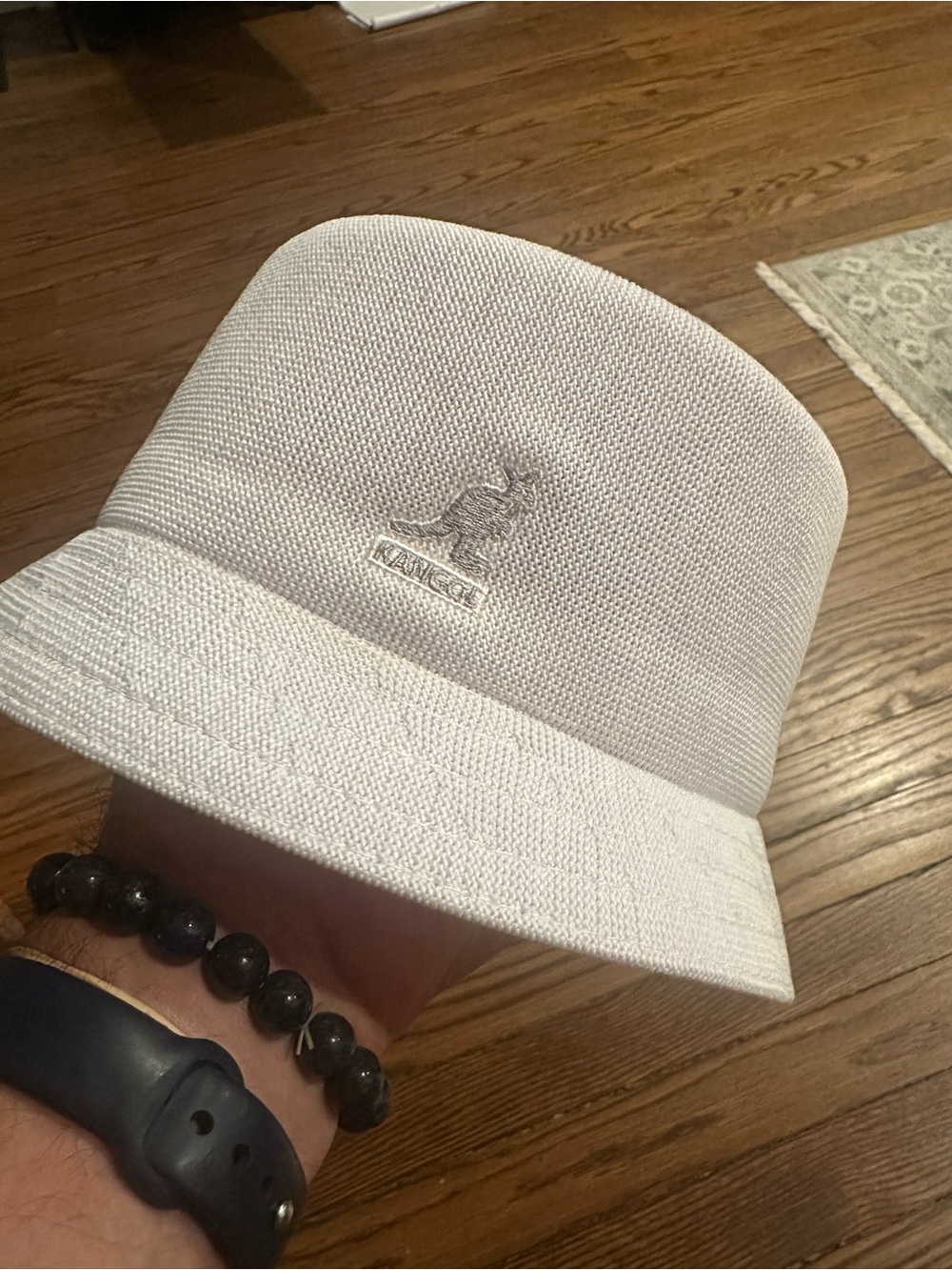 Kangol Tropic Bin Bucket Hat White Size L NWT